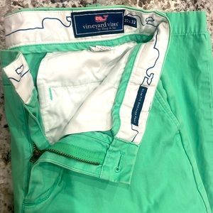 VINEYARD VINES SLIM FIT BREAKER PANTS MINT GREEN 32 x 32